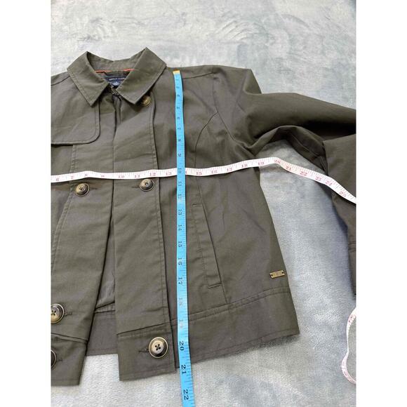 Tommy Hilfiger Olive Green Double Breasted Button Vintage 2013 Jacket Size 8 - Picture 9 of 10
